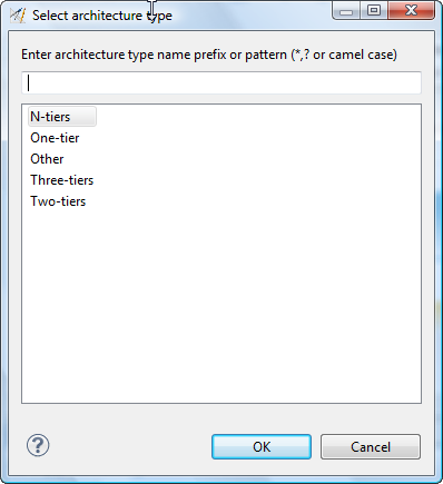 Architecture Type Selection Dialog