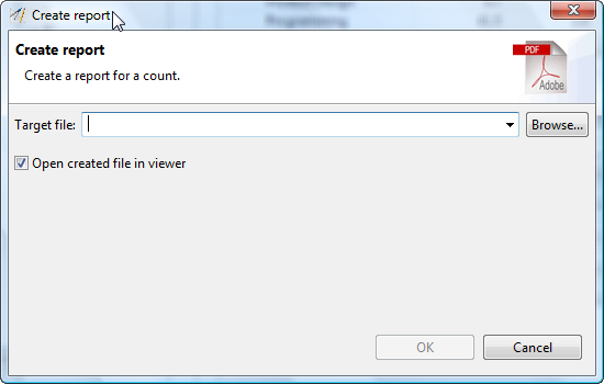 Create Count Overview Dialog
