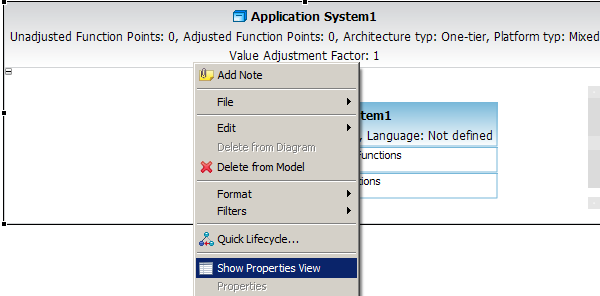 Change Application System Properties