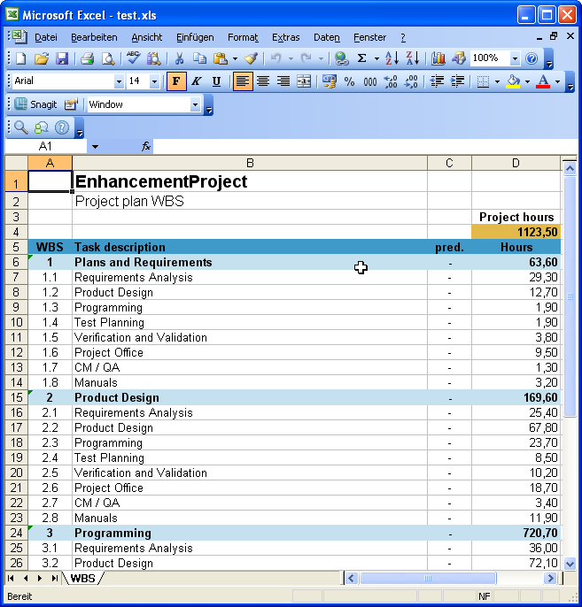 Export Estimation to MS Excel result