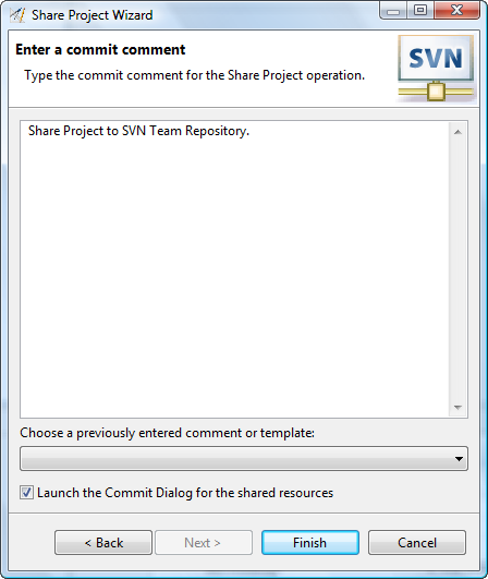 Launch SVN Commit Wizard