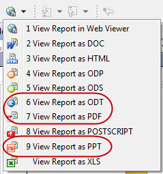 New Report Output Formats