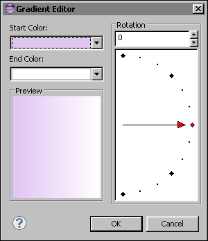 Figure 16-4 Setting colors and rotation for a gradient color