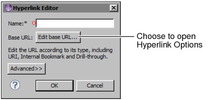 Figure 19-4 Interactivity editor showing hyperlink action selected
