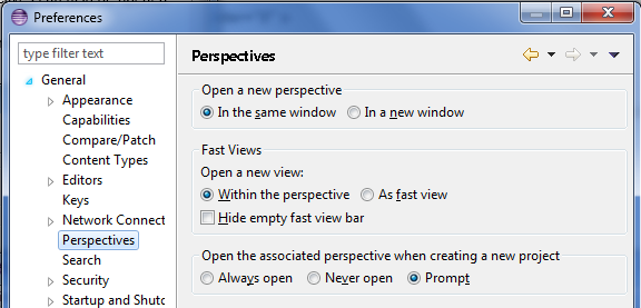 Perspective preferences