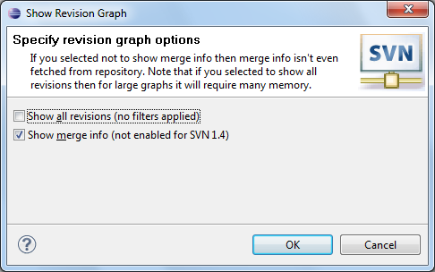 SVN Revision Graph Options