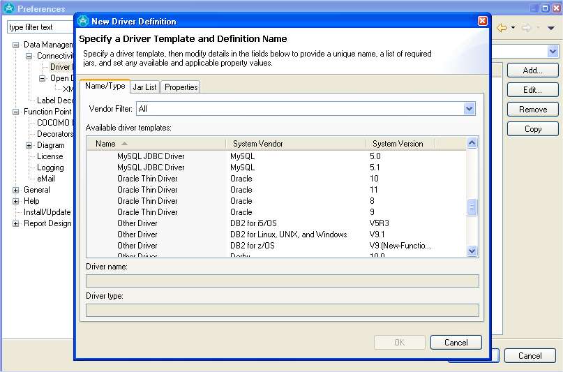 Database support