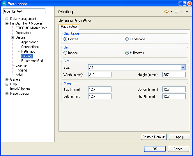 Printing Setting