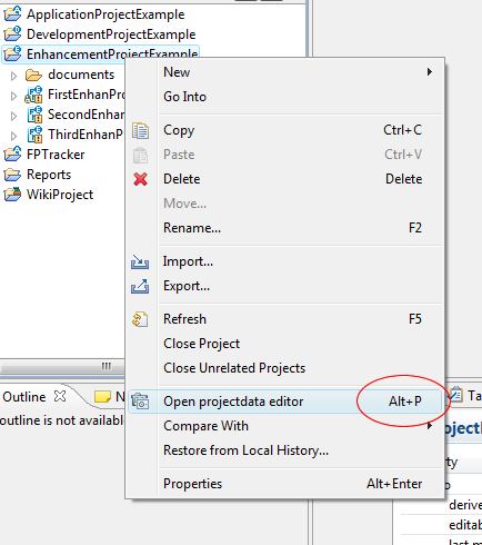 Shortcut Project Editor